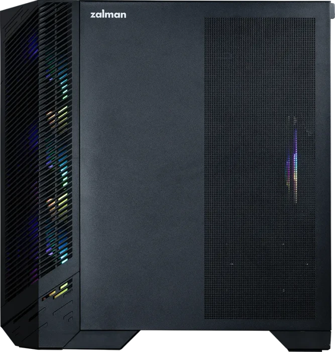 Zalman D50 Black, schwarz, Glasfenster