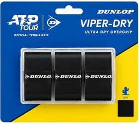Dunlop Viper Dry Overgrip Griffband schwarz, 3 Stück