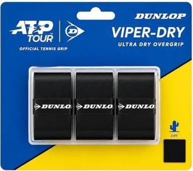 Dunlop Viper Dry Overgrip Griffband schwarz, 3 Stück