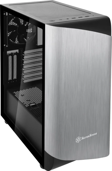 SilverStone Seta A1 Silver, silber, Glasfenster