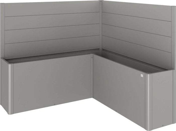 Biohort Sichtschutz L-Form 152x152x91cm für Hochbeet quarzgrau-metallic, 2 Stück