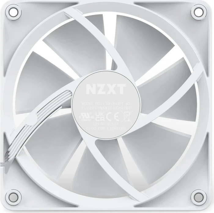 NZXT F Series F120 RGB, Matte White, weiß, LED-Steuerung, 120mm, 3er-Pack