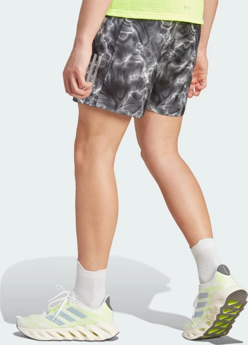 adidas Own The Run Allover Print Laufhose kurz white/black/grey six (Herren)