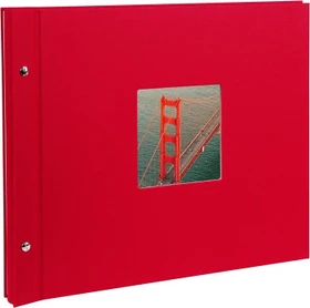 Goldbuch Schraubalbum Bella Vista 30x25 schwarze Seiten rot