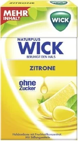 Wick Zitrone & natürliches Menthol Halsbonbons ohne Zucker, 46g