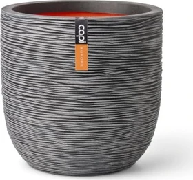 Capi Topf Kugel Rib Blumentopf 35cm anthrazit