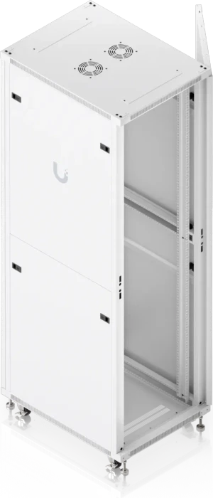 Ubiquiti 42U Rack Cabinet, 19" Rackschrank 42HE, mit Rollen, Gitternetztür, weiß, 800mm tief