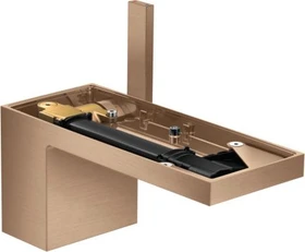 Hansgrohe Axor MyEdition Waschbeckenarmatur 70 mit Push-Open Ablaufgarnitur ohne Platte brushed red gold