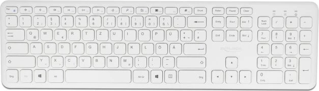 DeLOCK kabellose Tastatur und Maus Set weiß, USB, DE