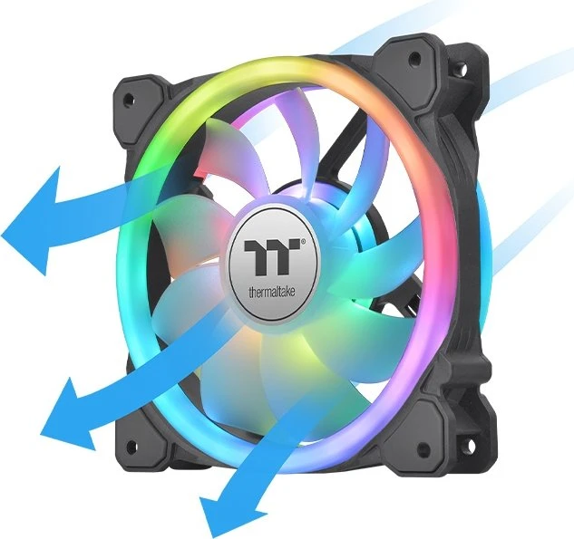Thermaltake SWAFAN 14 RGB, schwarz, LED-Steuerung, 140mm, 3er-Pack