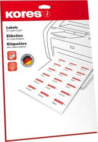 Kores Etiketten, 63.5x33.9mm, weiß, matt, 25 Blatt (1625 Etiketten)