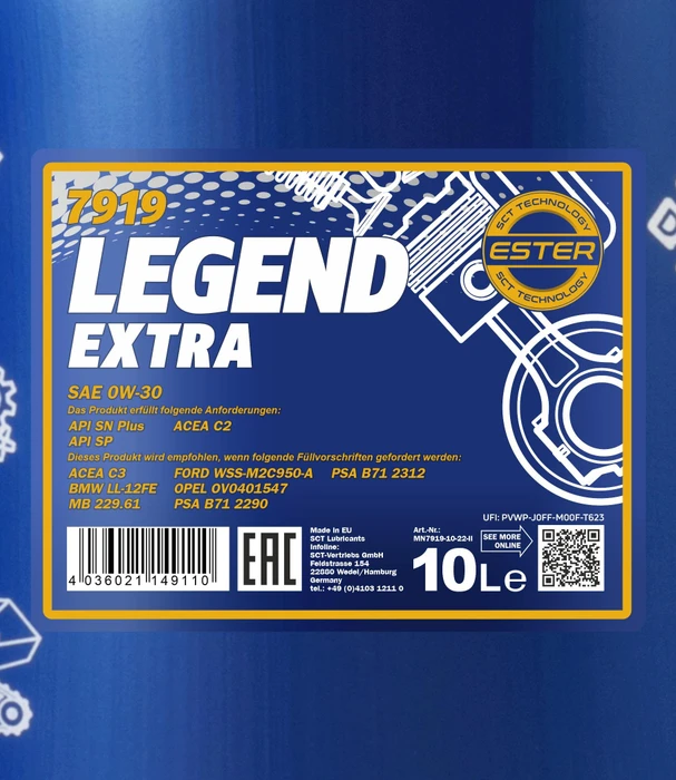 Mannol Legend Extra 0W-30 10l