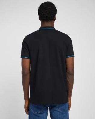 Lee Regular Pique Poloshirt kurzarm schwarz (Herren)