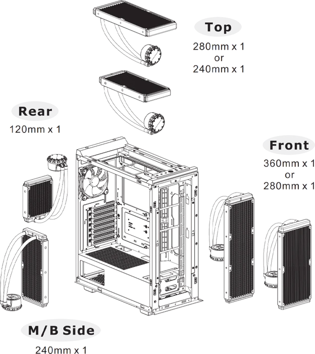 Thermaltake Divider 500 TG Air, schwarz, Glasfenster