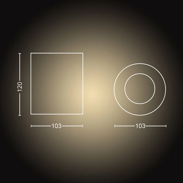 Philips Hue White Ambiance Pillar Spot 1-flammig weiß