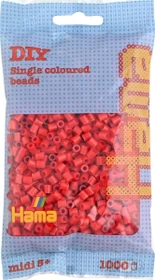 Hama midi Beutel mit Perlen 1000 Stück rot