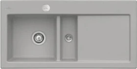 Villeroy & Boch Subway 60 flat flächenbündig Becken links mit Ablauffernbedienung fossil