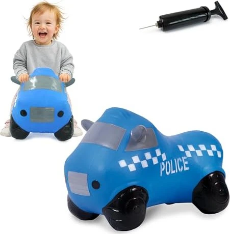 Jamara Hüpfauto Police Truck mit Pumpe