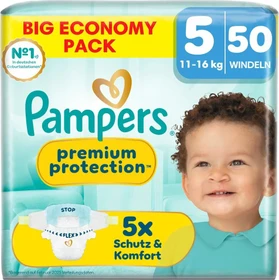 Pampers Premium Protection Gr.5 Einwegwindel, 11-16kg, 50 Stück