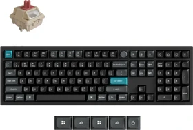 Keychron Q6 Ultra 8K, schwarz, LEDs RGB, hot-swap, Keychron Silk POM RED, USB/Bluetooth, US (Q6U-M1-US)