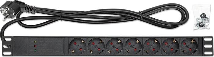 Intellinet 19" Steckdosenleiste, 1HE, 7-fach, 230V, 3m