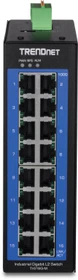 TRENDnet TI Hardened Industrial Railmount Gigabit Managed Switch, 16x RJ-45