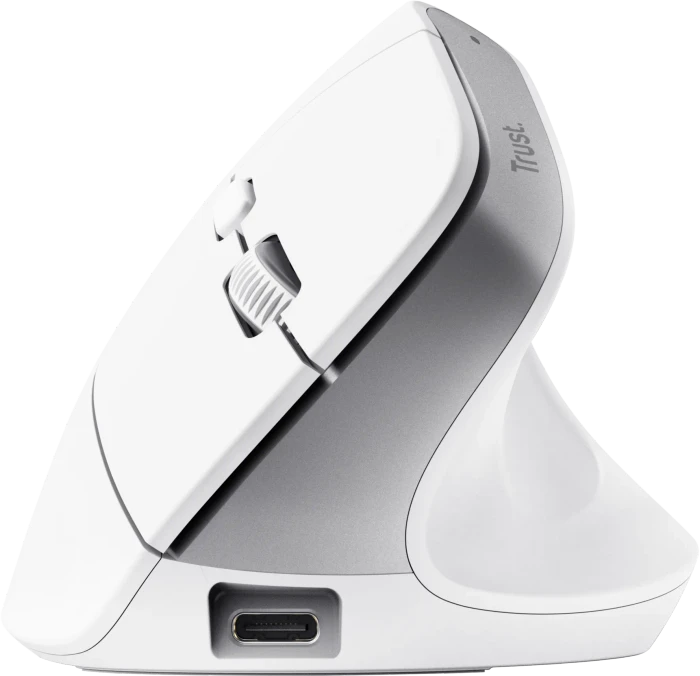 Trust Bayo+ Multidevice Ergonomic Wireless Mouse weiß, ECO zertifiziert, USB/Bluetooth