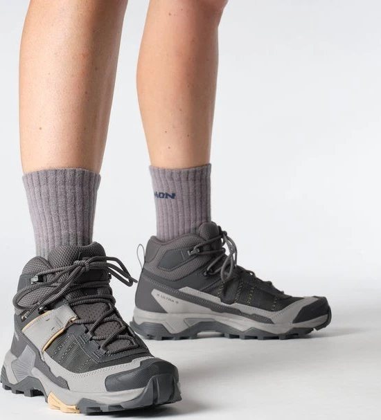 Salomon X Ultra 5 Mid GTX nine iron/gull/soft clay (Damen)