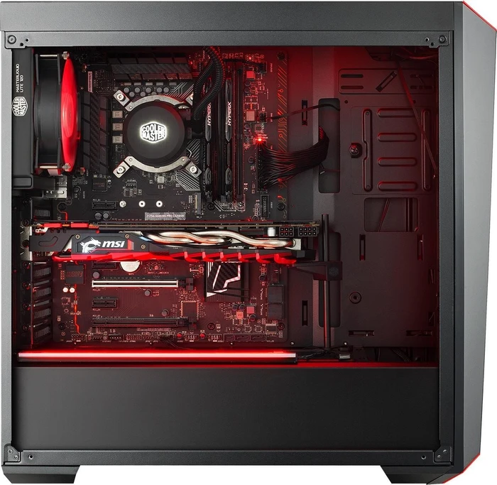 Cooler Master MasterBox Lite 5 RGB, schwarz, Glasfenster
