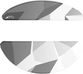 Cherry Xtrfy M8 Wireless Glass Skates, Mausgleiter, Litus White, grau/weiß