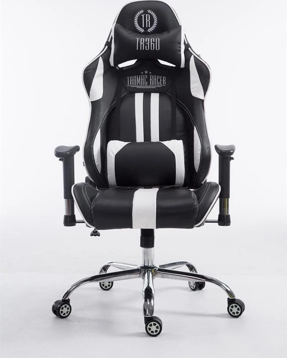 CLP Racing Limit V2 Kunstleder Gamingstuhl, schwarz/weiß