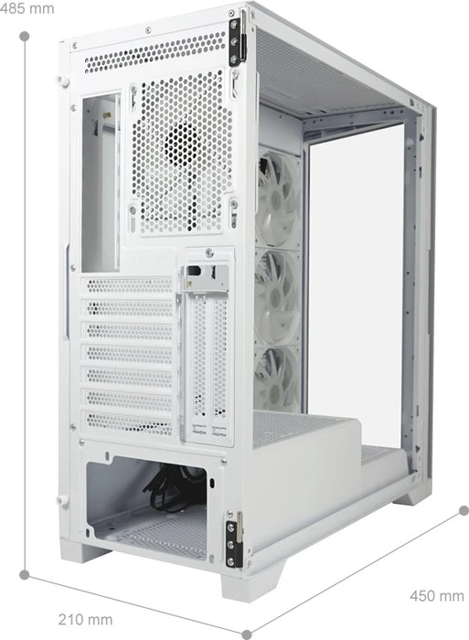 LC-Power Gaming 806W Crosswind_X, weiß, Glasfenster