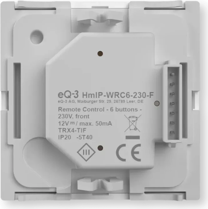 eQ-3 Homematic IP Wandtaster 6-fach, 230V, weiß