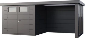 Telluria Classico 2724 Gerätehaus inkl. Anbau 2.84m rechts anthrazit