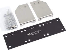 Aqua Computer Einbaublende für poweradjust 2/3 und farbwerk, Aluminium schwarz eloxiert