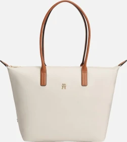 Tommy Hilfiger Kontrast-Griff Monogramm Tote Shopper soft cream