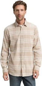 Tom Tailor Regular Fit Logo-Stickerei Hemd langarm light cashmere/tonal check (Herren)
