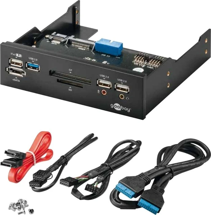 Wentronic Multi-Slot-Cardreader, USB 3.0 19-Pin Stiftsockel [Buchse]