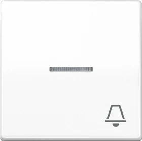 Jung Serie AS Wippe mit Symbol "Klingel" und Lichtleiter, alpinweiß