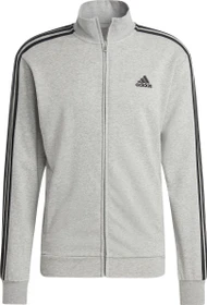 adidas Basic 3-Streifen French Terry Trainingsanzug medium grey heather/black (Herren)
