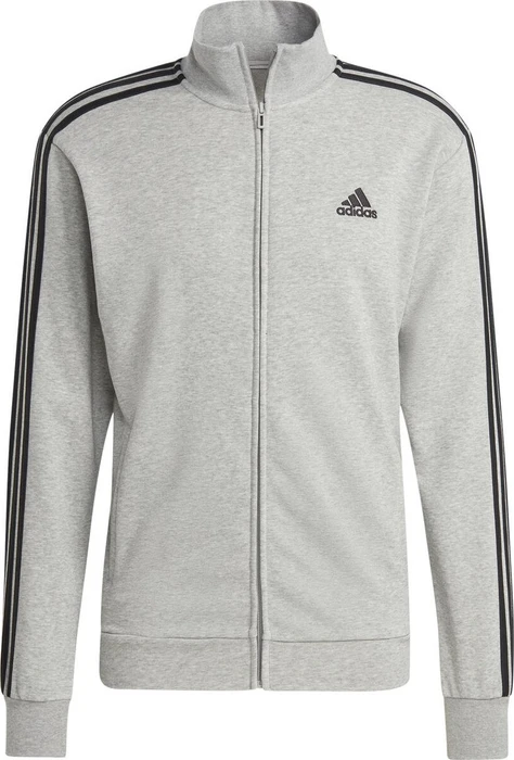 adidas Basic 3-Streifen French Terry Trainingsanzug medium grey heather/black (Herren)