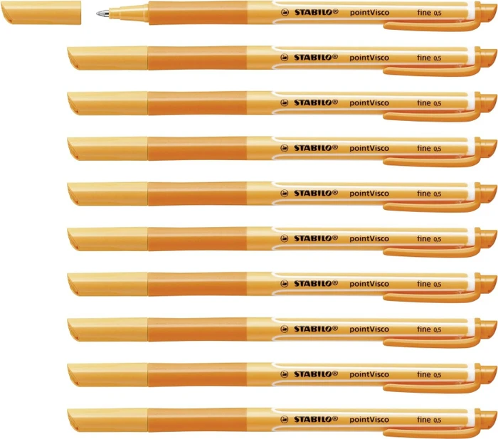 STABILO pointVisco Tintenroller (Mine) orange, 10er-Pack