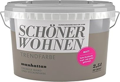 Schöner Wohnen Trendfarben innen manhattenmatt hochdeckend, 2.5l