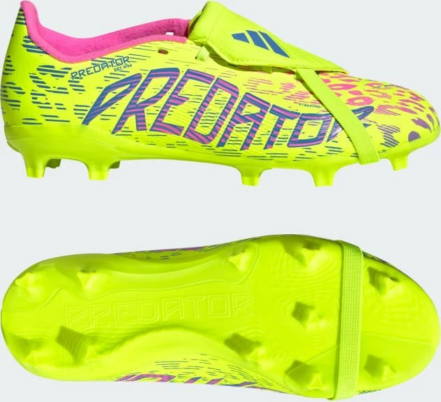 adidas Predator League Fold-Over Tongue FG lucid lemon/blue fusion/lucid pink (Junior)