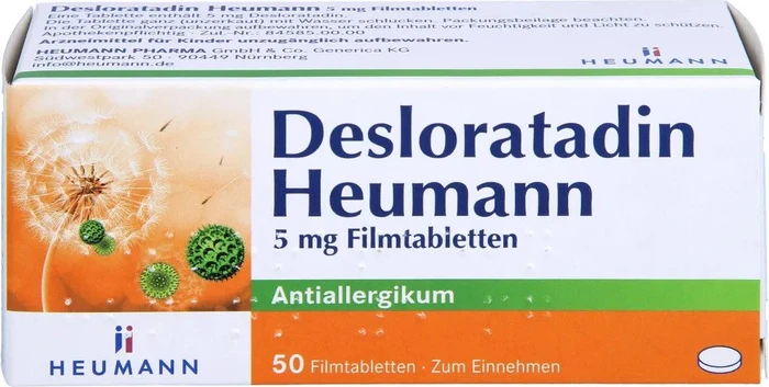 Heumann Desloratadin 5mg Filmtabletten, 50 Stück