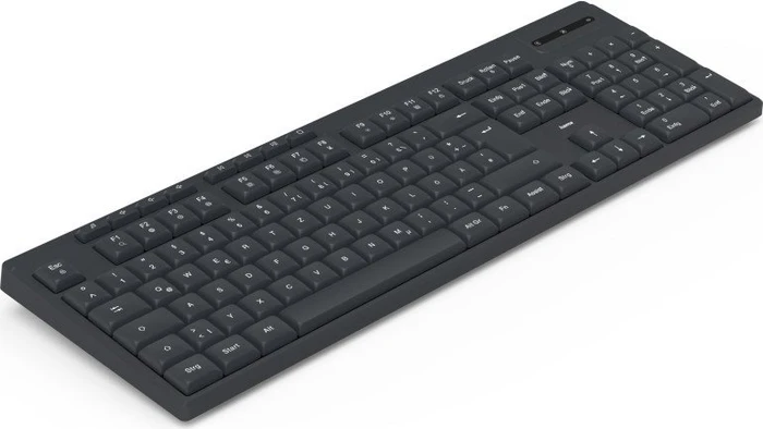 Hama WK-200 Funktastatur, schwarz, USB, DE