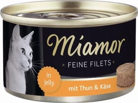 Finnern Miamor Feine Filets Thunfisch und Käse, 2.40kg (24x 100g)