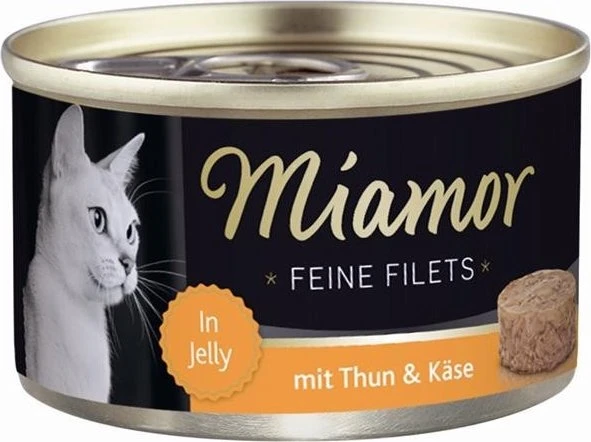 Finnern Miamor Feine Filets Thunfisch und Käse, 2.40kg (24x 100g)