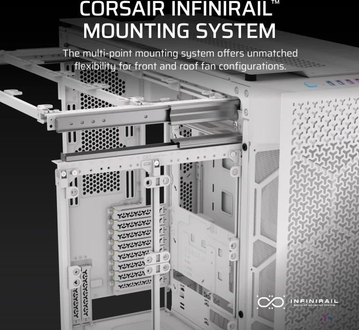 Corsair 9000D RGB Airflow White, Glasfenster