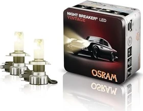 Osram Night Breaker H4 LED + R2 Adapter Vintage, 2er-Pack Box